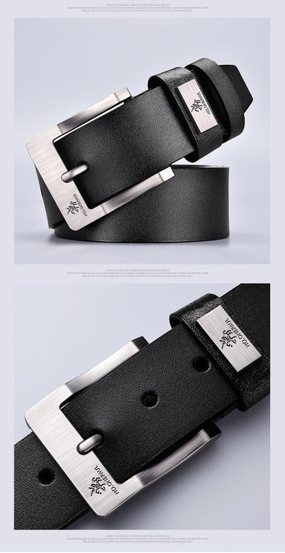 Men's Cow Leather Belts Luxury Strap Male Belts For Fashion Classice Vintage Pin Buckle Men Belt High Quality