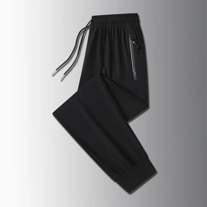 Running Pants Jogging Casual Summer Thin Elastic Sweatpants Quick Dry Ice Silk Straight Pants Sports Gym Breathable Men Trousers