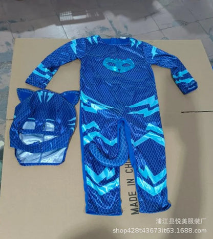 cosplay Blue Pajama Boys Girls Anime Hero Costume with Mask Cosplay Clothe Suit  Halloween costume Birthday Party  Gift
