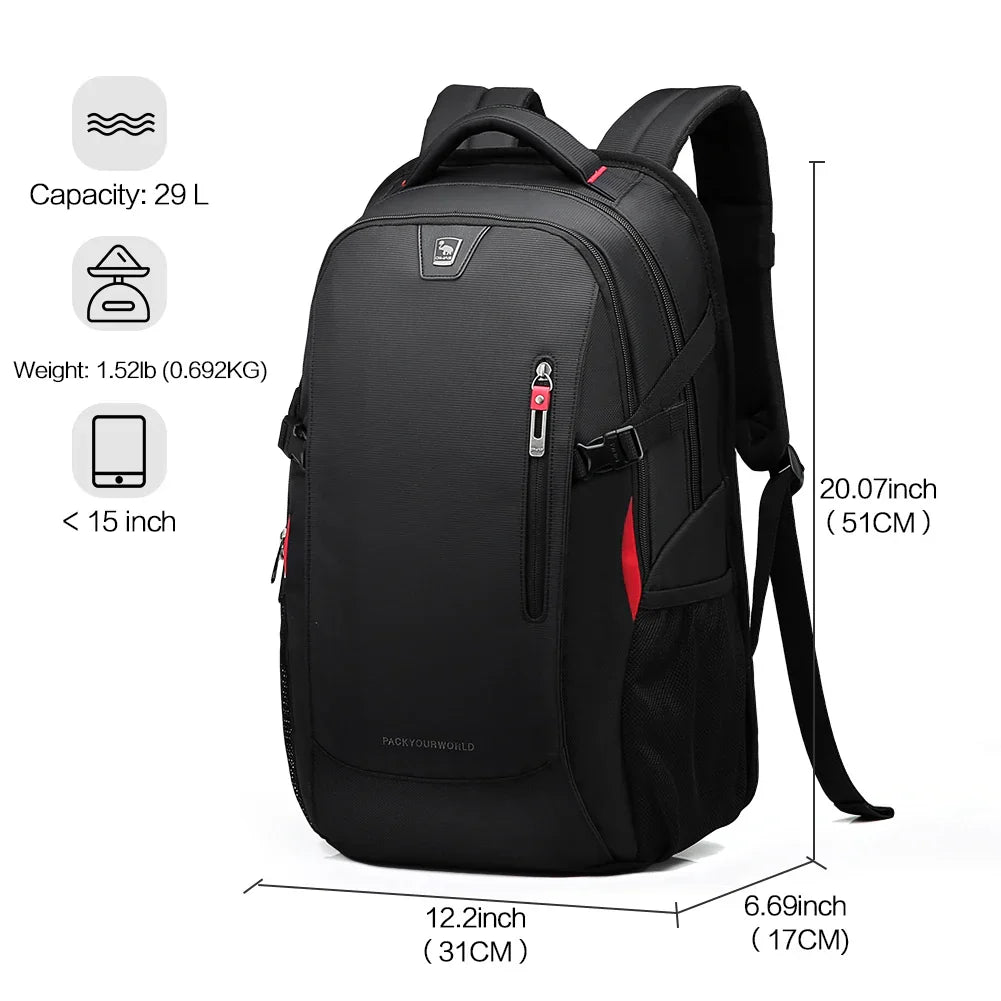 Laptop Backpacks 15.6 Inch School Bags Waterproof Nylon 29L Casual Shoulder Bagpack Travel Teenage Men's Backpack Mochila