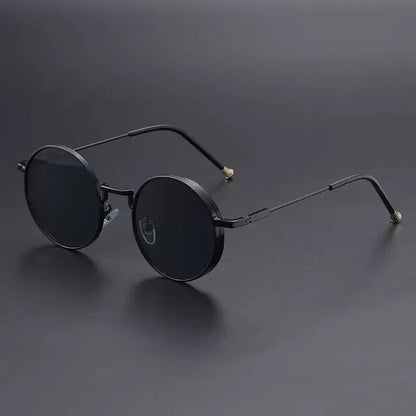 Personality Metal Round Myopia Sunglasses Driving Riding Outdoor UV400 Resistant Party Gatherings Eyeglasses 0 TO -4.0