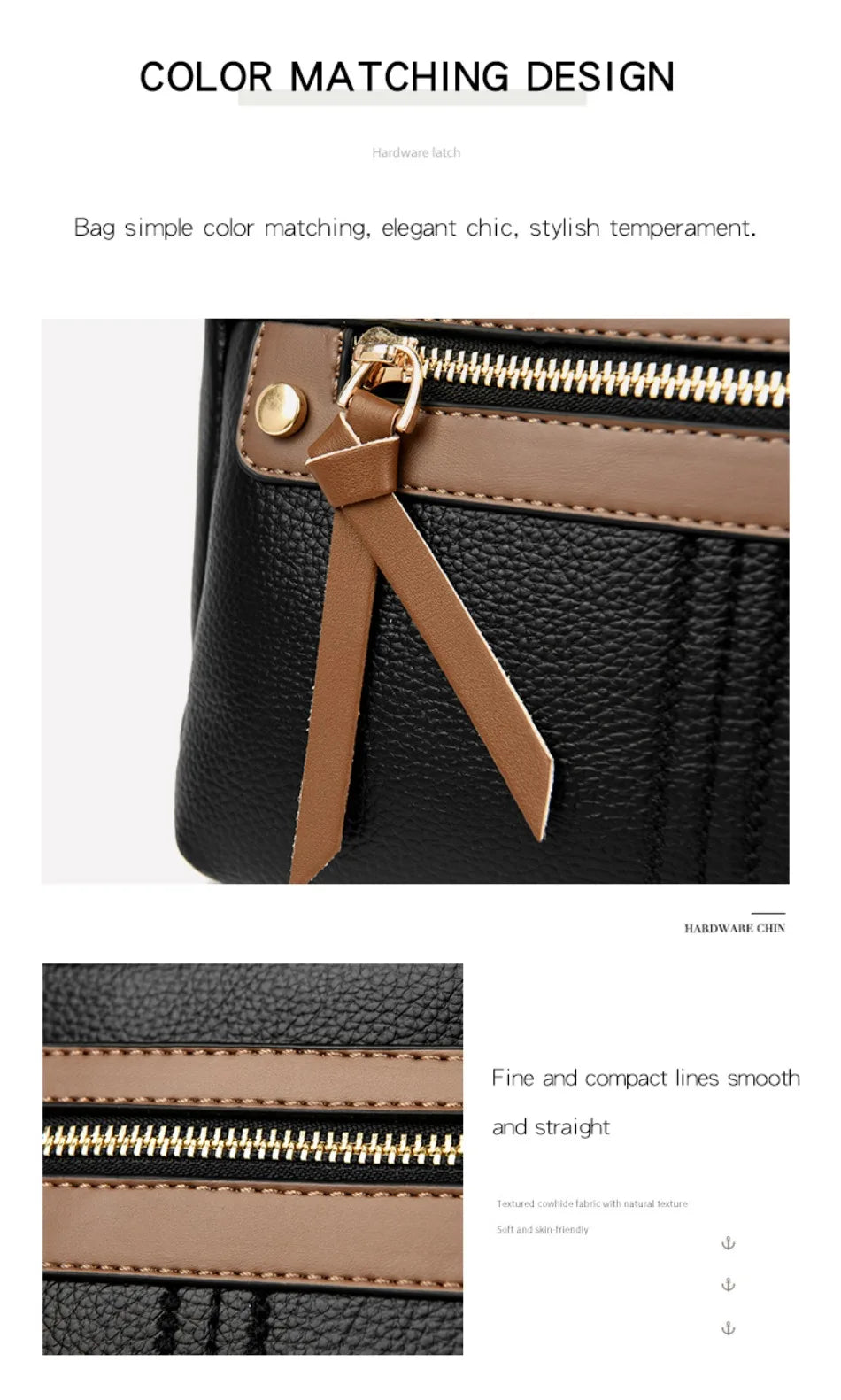 High Quality Leather Purses and Handbag Women Bag Luxury Designer Shoulder Crossbody Sac Ladies Casuial Messenger Tote Bag 2024