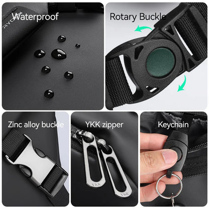 Leather Waterproof Multifunction Messenger Bag Large Capacity Sling Shoulder Bags mens crossbody bag