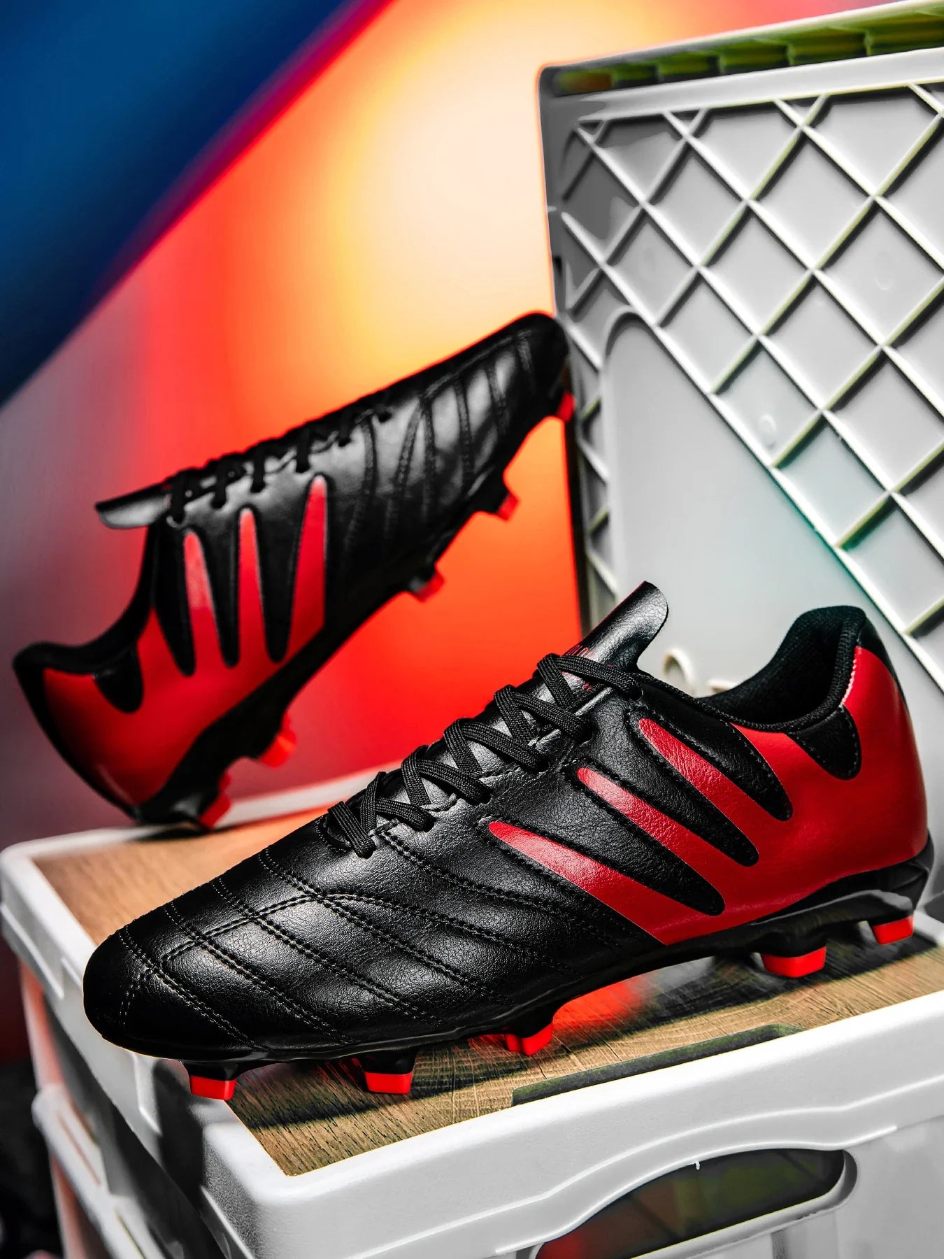 AG FG Outdoor Soccer Boots Breathable PU Fabric Upper TPU Reinforced Sole Wear Resistant Boys Girls Professional Football Shoes