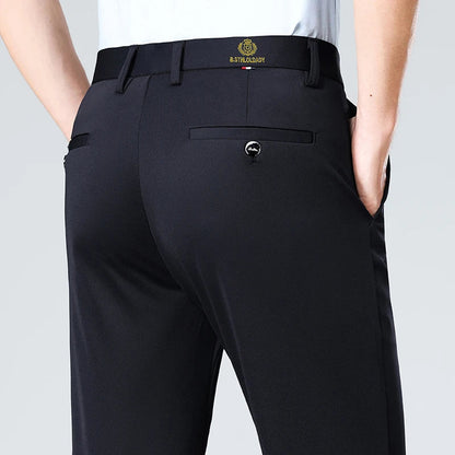 Four Season Men's Business Casual Pants Spring Summer Stretch Trousers Office Suit Pants Men Formal Pants Breathable Comfortable