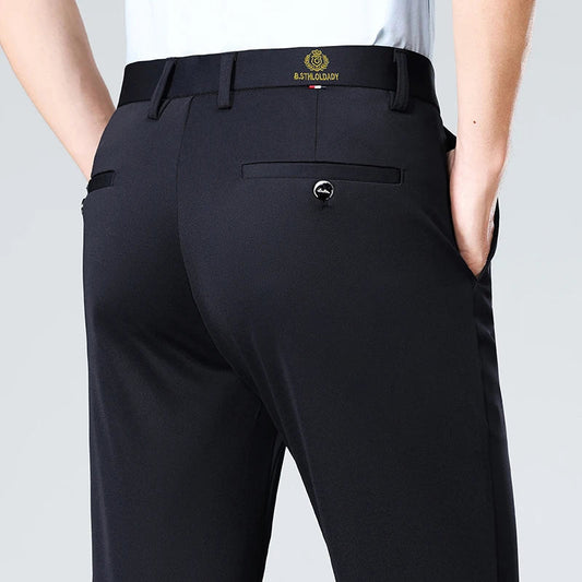 Four Season Men's Business Casual Pants Spring Summer Stretch Trousers Office Suit Pants Men Formal Pants Breathable Comfortable