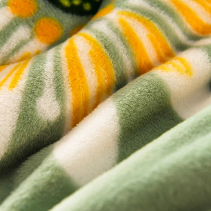 2025 new winter printed milk wool lamb wool blanket, thickened single and double student dormitory bedding core