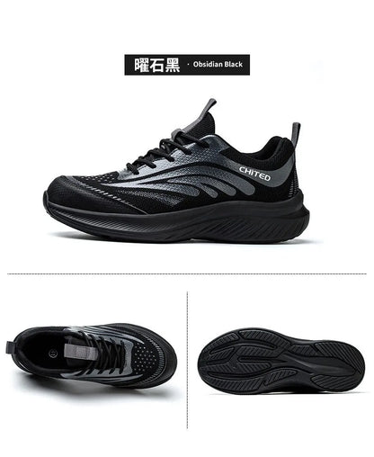Soft-soled non-slip safety shoes four seasons models men's anti-smash anti-puncture steel head safety shoes new models