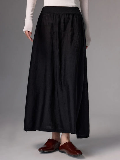 High Quality Women's 100% Worsted Wool Skirts Spring Autumn Female Knitwear Thin Lady Bottoms Cozy Clothing Summer Long Dresses