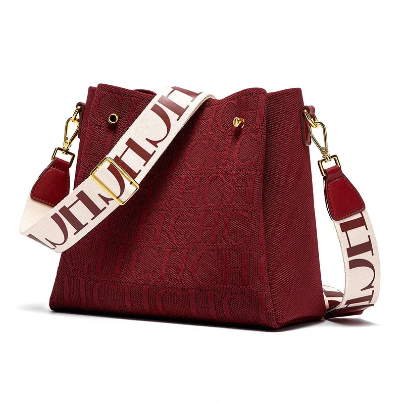 Classic Retro New Solid Color Letter Design Women's Shoulder Bag Fashion Party Multifunctional Occasion Handbag