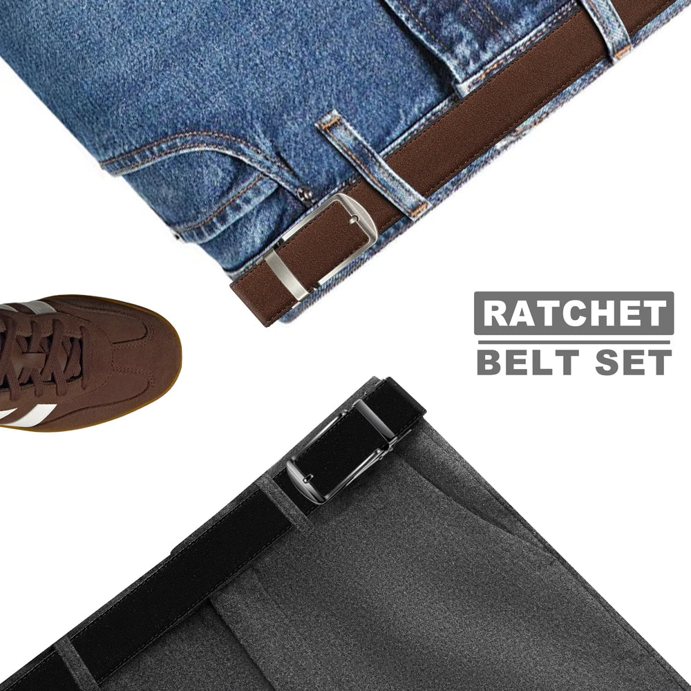 Men Belts Leather Waist Strap Male Automatic Buckle Waistband Mens High Quality Girdle Belts for Women Men Gifts 105 115 125cm
