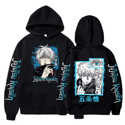 Japan Anime Jujutsu Kaisen Satoru Gojo Hoodie Oversized Unisex Cool Casual Streetwear Street Fashion Pullover Clothing
