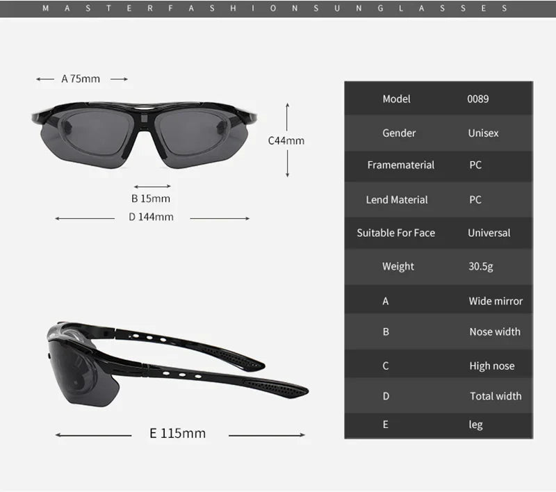 Photochromic Polarized Cycling Glasses Men Women Bike Glasses UV400 Eyewear Sunglasses HikingMTB Road Bicycle Goggles