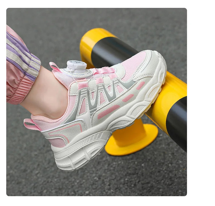 Spring and autumn children's shoes girls' school students leisure sports running shoes basketball children outdoor tennis shoes