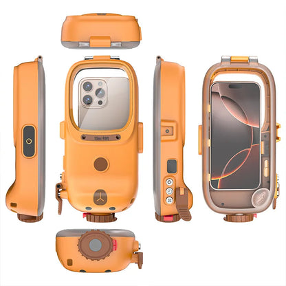 15 Meter Deep Bluetooth Waterproof Mobile phone Case For iPhone 17 Air 16 15 14 13 12 11Pro Max Samsung xiaomi phone Case