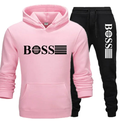 Autumn and winter two-piece sportswear, men and women's casual sportswear, with fashionable hoodie.