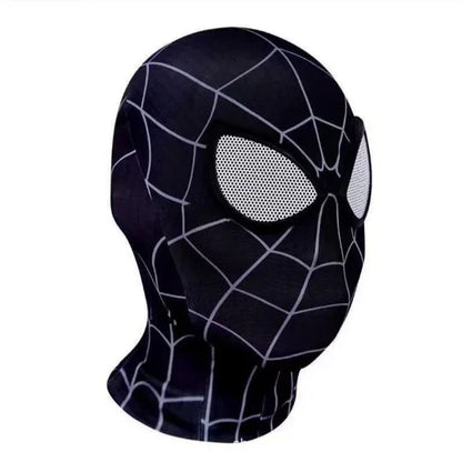 3D Mask Costume for Kid Adult Miles Morales Spider-Man Cosplay Bodysuit Halloween Carnival Superhero Full Body Zentai Jumpsuit