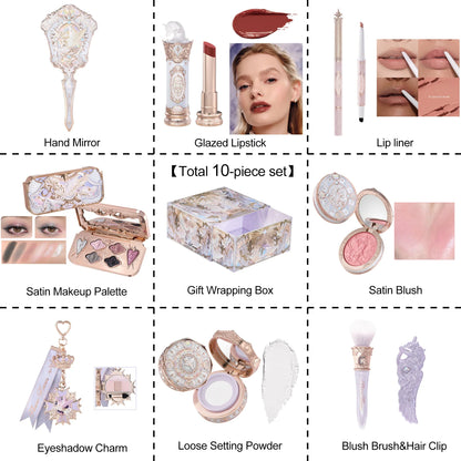 Knight Unicorn Makeup Gift Set Lipstick Blush Setting Powder Starlight Beauty Box Fairy Princess Luxury Cosmetics