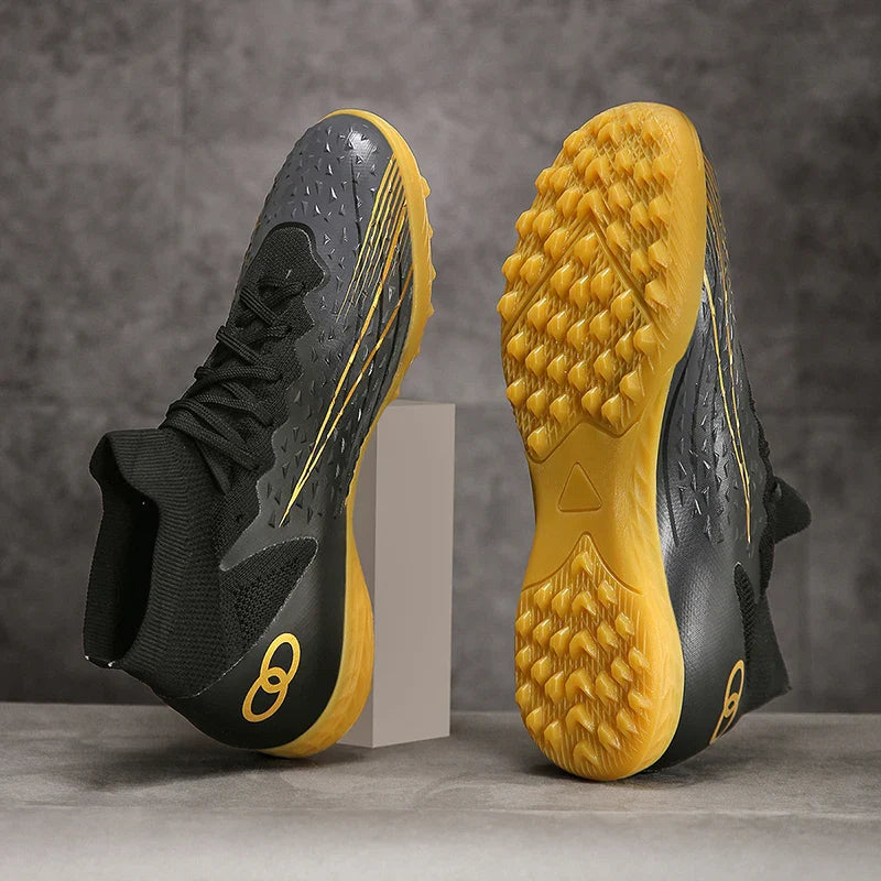 New Men Soccer Shoes Long Spikes Ultralight Football Boots Breathable Sneakers Indoor Match Cleats Training Drop Shipping