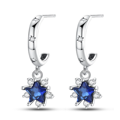 925 Silver Charms Plata De Ley 925 Jewelry Women Fashion Cute Tiny Clear Crystal CZ Stud Earrings Star Starfish Dolphin Earrings