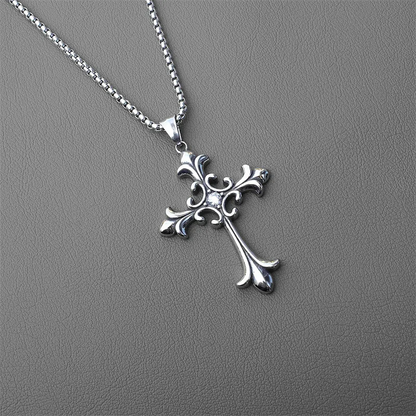 European And American Fashion Personality Retro Gothic Cross Necklace For Men And Women Street Hip-Hop Trendsetters Versatile Pe