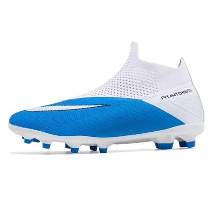 Big Size 49 48 Pro Soccer Boots Long Short Spikes Ankle Boots Children PU Leather Soccer Training Sneakers Outdoor Football