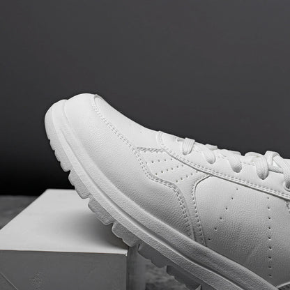 Men's Business Leather Shoes Soft Moccasin Shoes Comfortable Casual Shoes for Men Autumn Solid Black White Men Sneakers