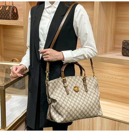 Ladies' light luxury handbag 2025 new high-end designer fashion retro handbag shoulder bag large capacity crossbody bag tote bag