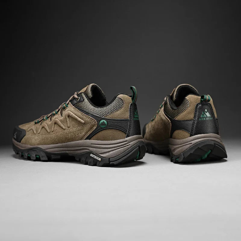 Sapatos Masculinos de Couro HIKEUP para Homens Tênis Casuais Moda Impermeável Inverno Luxo Grife Botas de Trabalho Masculinas Tênis Antiderrapantes