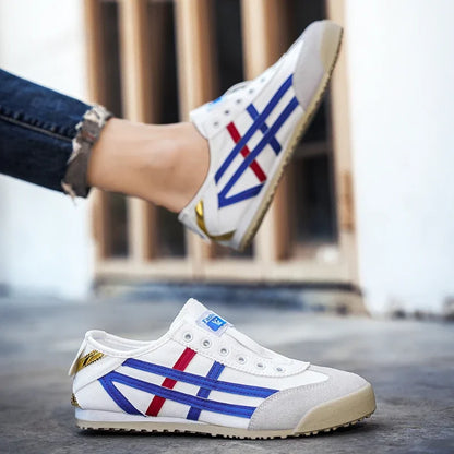 Men's Classic Running Shoes Lace Up Flat Bottom Sports Shoes Soft Sole Walking Shoes Breathable Couple Casual Shoes Tennis Shoes