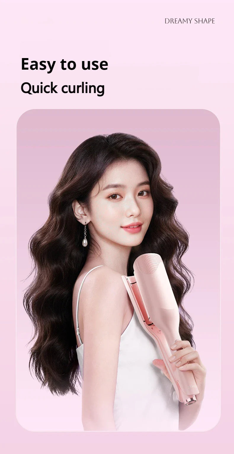 Hair Curling Iron Wand Ceramic Ionic Styling Tool for Wavy Hair Care Salon Quality 32mm Curling Iron Large Wave