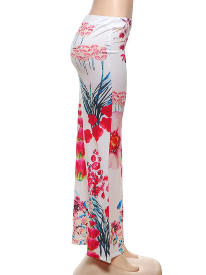 Colorful Print Skirts Women 2025 New Trend Ruched Peach Hip Casual Simple Bottoms Summer Fashion Stretch Streetwear