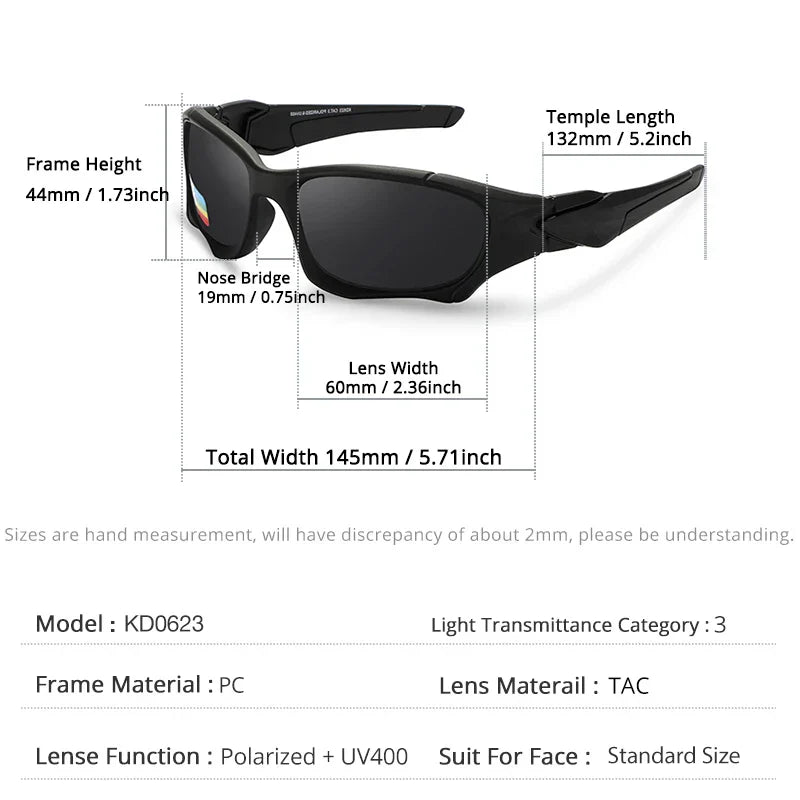 Outdoor Sports Polarized Sunglasses Men Curve Cutting Frame Stress-Resistant Lens Shield Sun Glasses Women KD0623