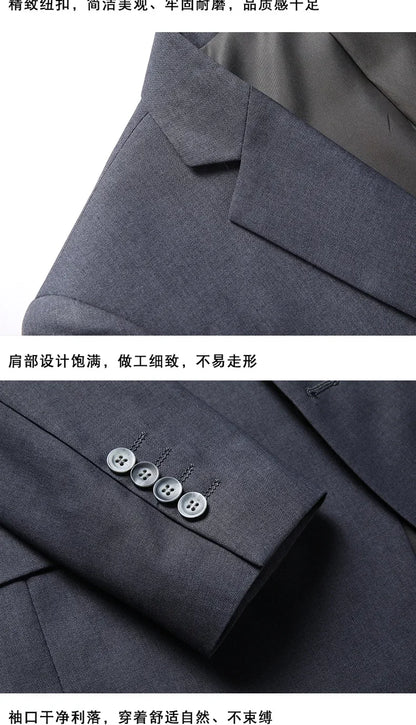 Terno Boutique Moda Masculina Negócios (Blazer + Colete + Calça) Terno Masculino Casamento Casual Profissional Formal 3 Peças M-6XL