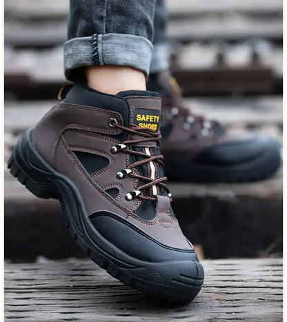 Lightweight Men Safety Botas Men Work Safety Shoes Anti-puncture Steel Toe Cap Non Slip Work Sneakers Male Indestructible  Boots