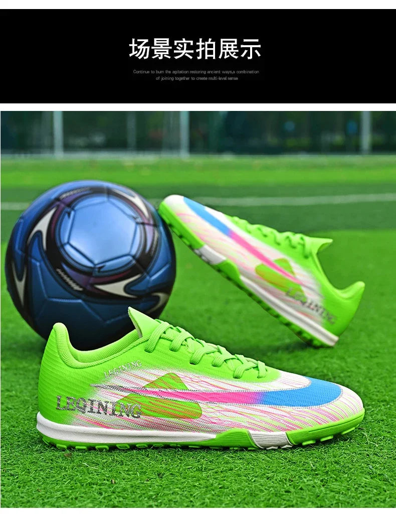 New Men Football Boots Outdoor Non Slip Match Boys Breathable Soccer Shoes Sport Adult Cleats Training Long Spikes Comfortable