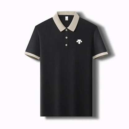 New Designer Original Men's Polo Shirt New Collar Luxury Printed Short Sleeved Casual Business T-shirt Comfortable Men's Wear