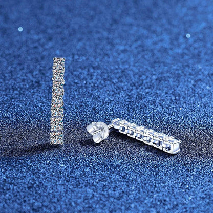 All Moissanite Stud Earrings For Women 925 Sterling Silver Sparkling Wedding Fine Jewelry Earring Stud Women's Earrings