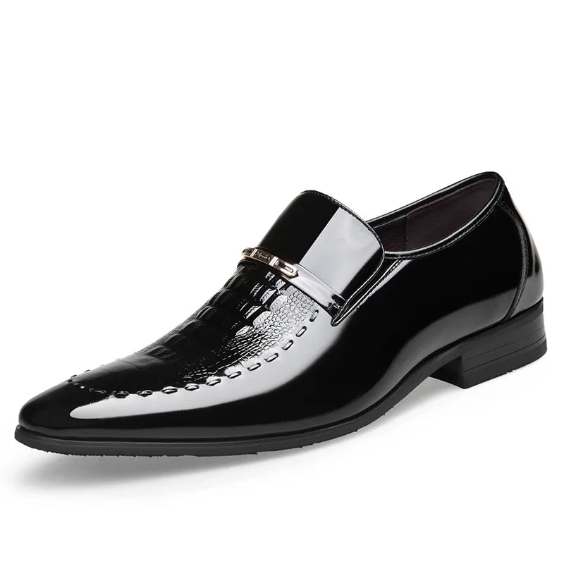 Sapatos Sociais Masculinos Clássicos De Couro De Crocodilo Tênis Casuais De Negócios Formais Tamanhos Grandes Sapatos Oxford Para Escritório Casamento Festa