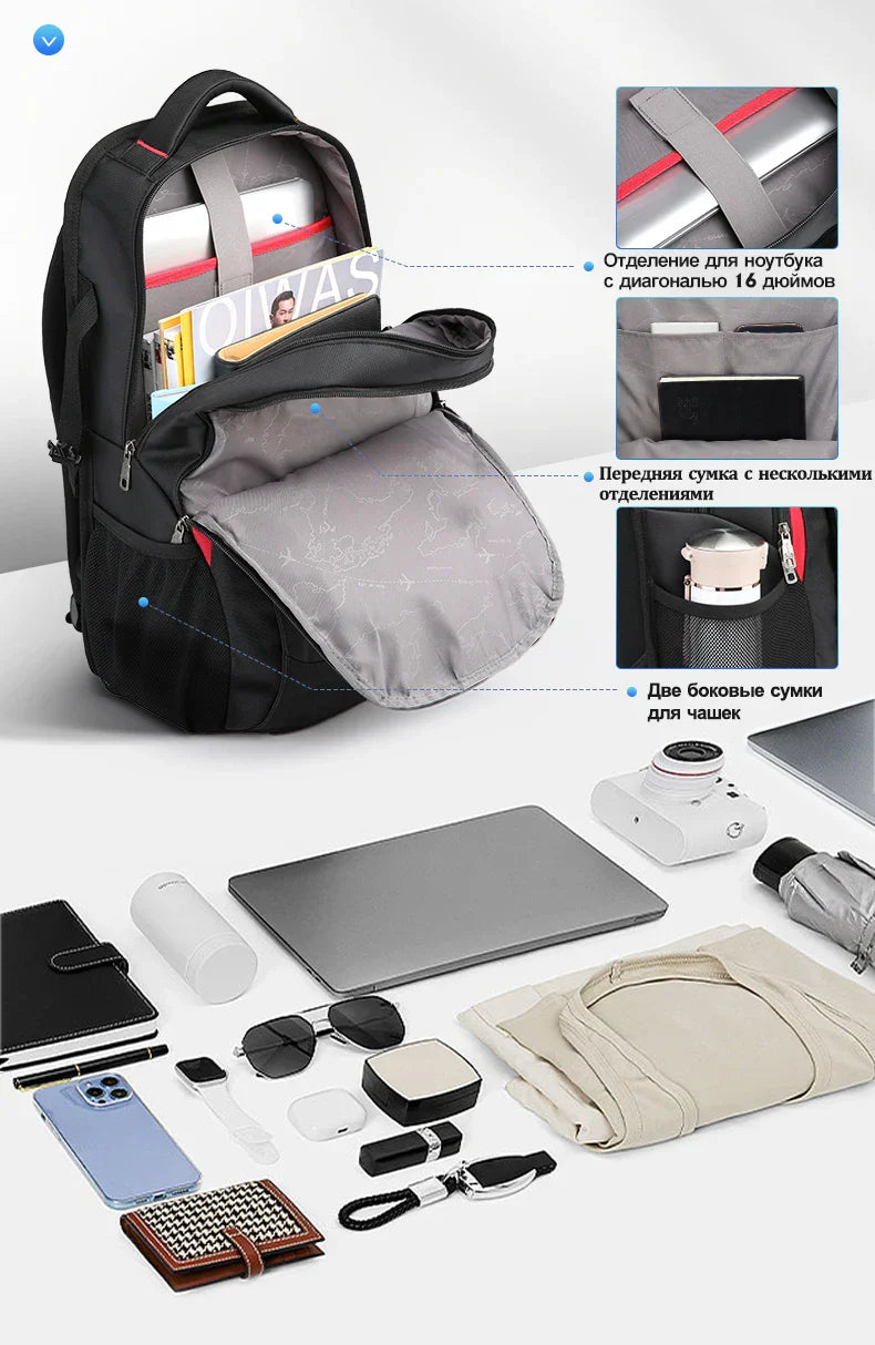 Laptop Backpacks 15.6 Inch School Bags Waterproof Nylon 29L Casual Shoulder Bagpack Travel Teenage Men's Backpack Mochila