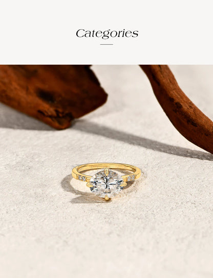 New Oval Cut 4.0CT Moissanite Rings for Women 925 Silver 18K Gold Plated Wedding Ring Exquisite Engagement Fine jewelry