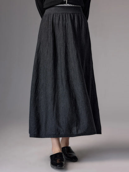High Quality Women's 100% Worsted Wool Skirts Spring Autumn Female Knitwear Thin Lady Bottoms Cozy Clothing Summer Long Dresses