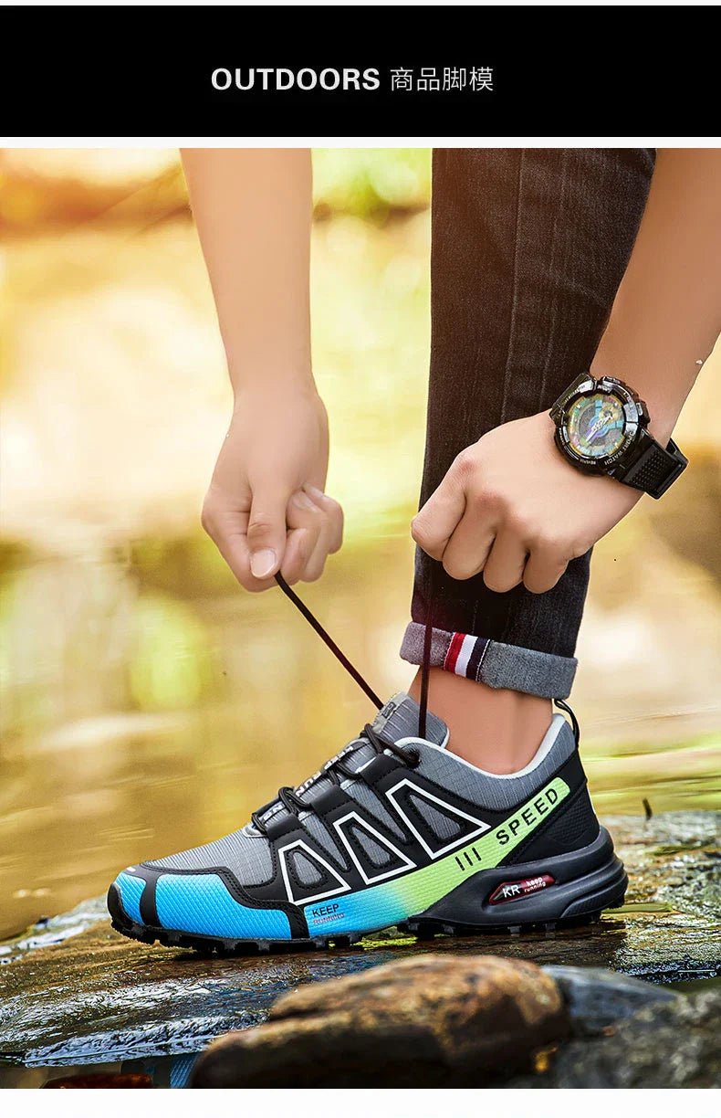 Sapatilha de Trekking Impermeável Masculina, Tênis Esportivo para Excursão, Tênis de Trekking de Amarrar, Sapatilha de Trekking Feminina, Tênis Tático Antiderrapante para Caça
