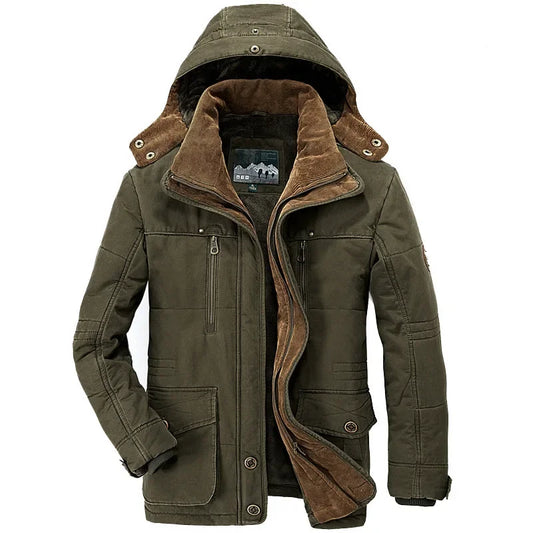 Winter Mens Jacket High-quality Long Thicken Warm Hooded Parka Coats Male Fit Multi-pocket Casual Cargo Jackets 7XL Men Clothing