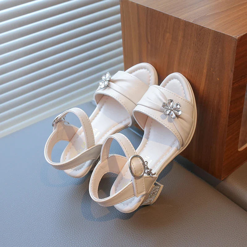 Girls Princess Sandals Summer Kids Low Heels Fashion Party Dress Casual Shoes Outdoor Causal Sandals Children Soft Sole Bow
