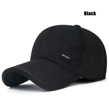 New Middle-Aged and Elderly Winter Windproof, Cold-Proof and Warm Baseball Cap With Ear Protection and Thickened Peaked Cap