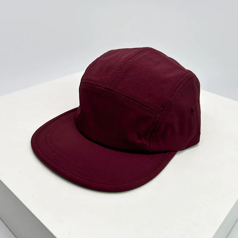 New Unisex Flat Eaves Quick Drying Solid Baseball Hats Breathable Simple Sunshade Outdoor Peaked Caps Versatile Fashion Retro