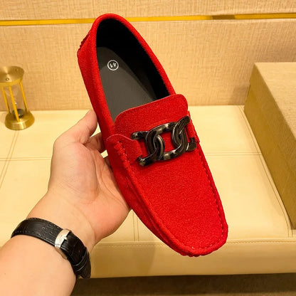Loafers Men Big Size 48 Soft Driving Moccasins High Quality Flats Suede Leather Shoes Men Slip-on Luxury Loafers for Men