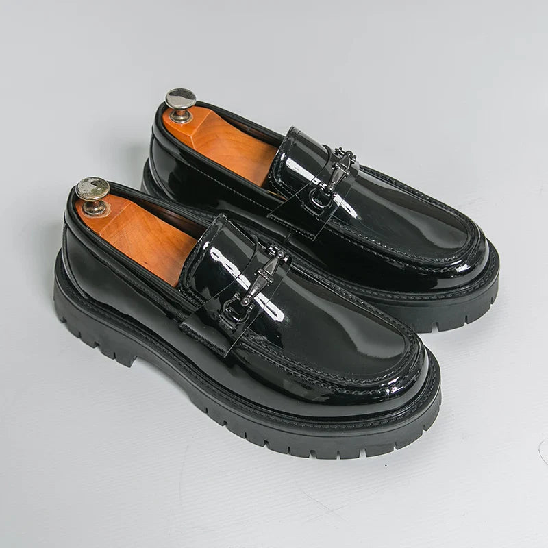 Trend Platform Casual Business Leather Shoes Men Formal Office Social Leather Loafers Male Derby Shoes Men's Dress Shoes
