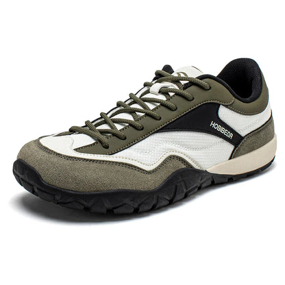 Wide Width Hiking Shoes Unisex Trekking Trail Running Sneakers Retro Non Slip Lace-Up Walking Shoes